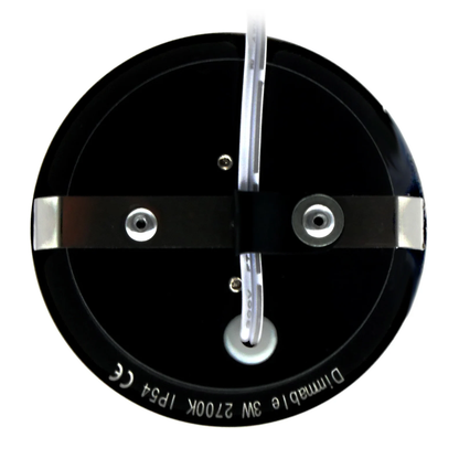 ECODIM | LED-Möbelstrahler | Geringe Einbautiefe | IP54 | WARMWEISS | RUND | SCHWARZ | 55 mm