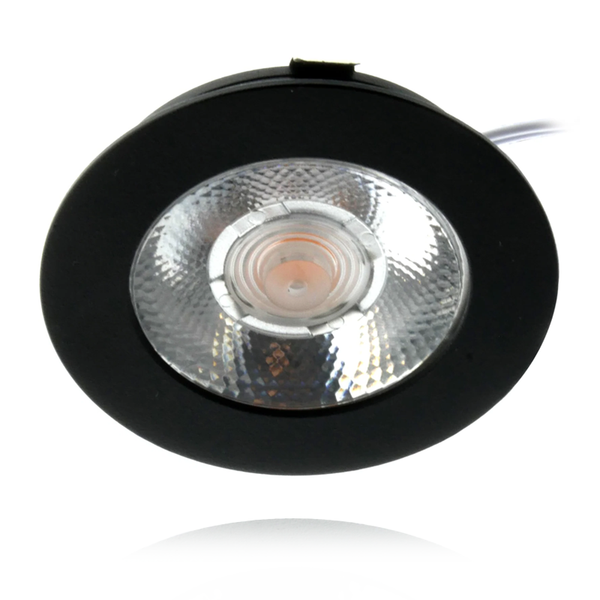 ECODIM ED-10046 LED REFLEKTOR WPUSZCZANY MAŁA GŁĘBOKOŚĆ INSTALACJI IP54 CIEPŁA BIAŁA OKRĄGŁA CZARNY 75MM MDRLED®