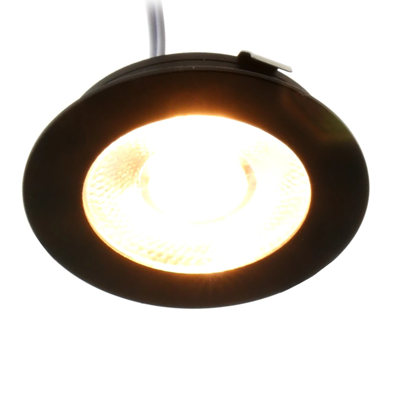 ECODIM ED-10046 LED REFLEKTOR WPUSZCZANY MAŁA GŁĘBOKOŚĆ INSTALACJI IP54 CIEPŁA BIAŁA OKRĄGŁA CZARNY 75MM MDRLED®