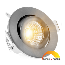 ECODIM ED-10059 LED EINBAUSTRAHLER KLEINE BAUTIEFE IP54 DIM TO WARM RUND EINBAU NICKEL 55MM.MDRLED®