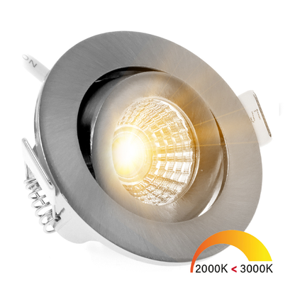 ECODIM ED-10059 LED EINBAUSTRAHLER KLEINE BAUTIEFE IP54 DIM TO WARM RUND EINBAU NICKEL 55MM.MDRLED®