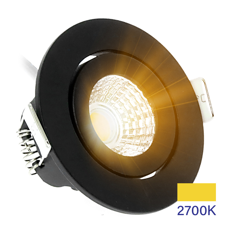 ECODIM ED-10062 REFLEKTOR WPUSZCZANY LED NISKA GŁĘBOKOŚĆ MONTAŻU IP54 WYMIARY DO CIEPLENIA 55mm. OKRĄGŁY CZARNY MDRLED®