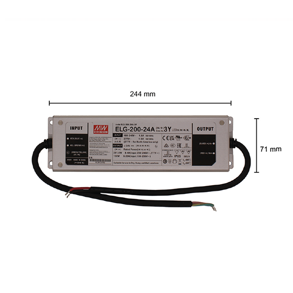 STEROWNIK MEANWELL 24V IP65 200W MDRLED®