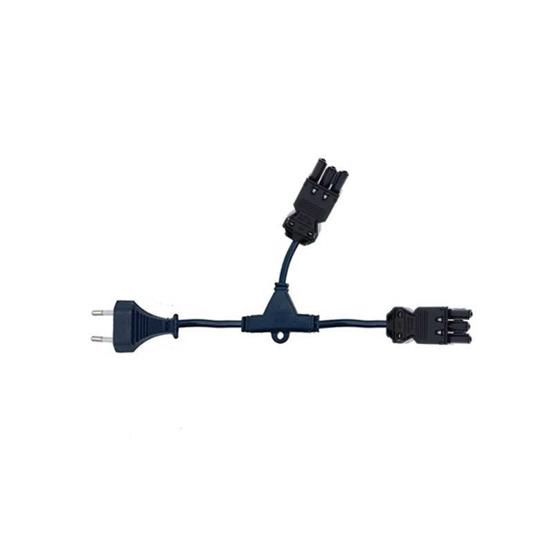 Eurostekker naar 2x / 3x / 4x SWP-3 Stekker | MDRLED® | 2m Kabel | Zwart | 2 Jaar Garantie