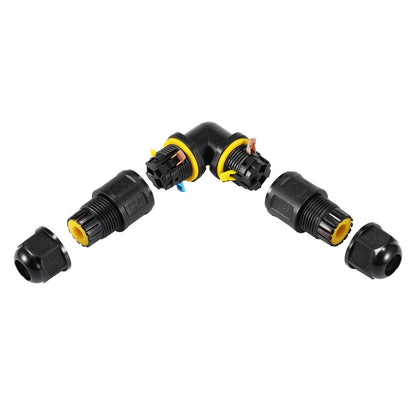 L Quick Waterproof Connector – 3-Pins  IP68  4–11mm  450V  24A