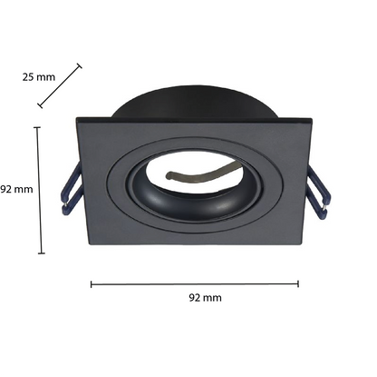 GU10 LEUCHTE 4 SEITIG, NEIGBAR SCHWARZ, WEISS, SILBER MR16 Ø80mm MDRLED®
