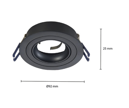 GU10 LEUCHTE KIPPBAR WEISS, SCHWARZ, SILBER Ø80mm MR16 MDRLED®