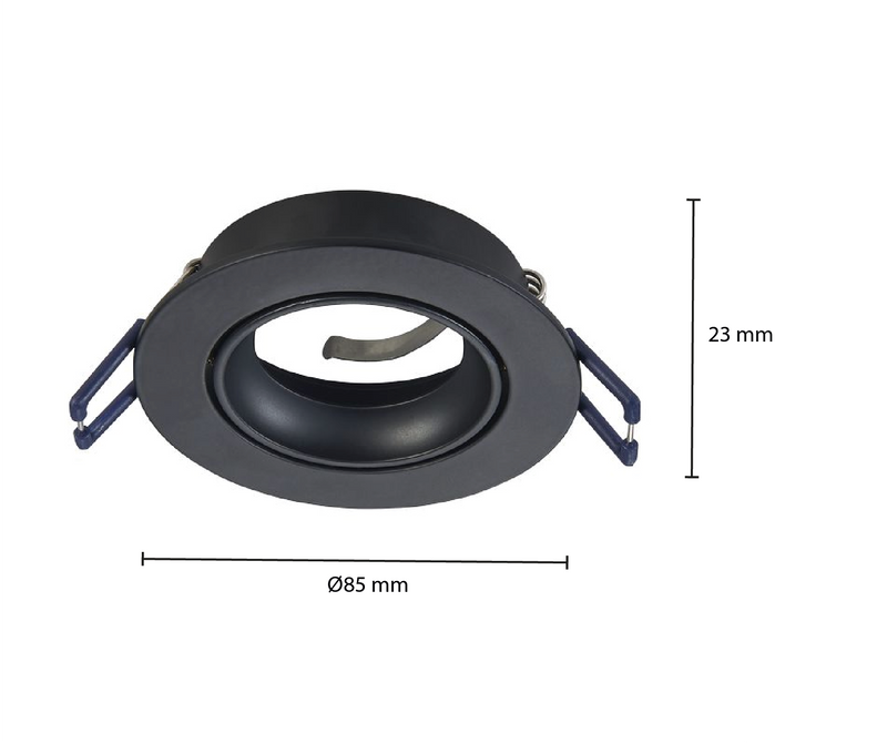 OPRAWA GU10 OBROTOWA BIAŁA, CZARNO-SREBRNA Ø70mm IP22 MR16 MDRLED®