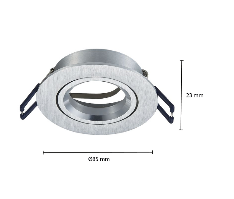 OPRAWA GU10 ODCHYLANA BIAŁA, CZARNO-SREBRNA MR16 Ø69mm MDRLED®