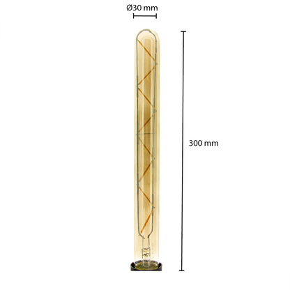 LED-Glühfaden E27, röhrenförmig, rauchfarben, 2300 K, MDRLED®