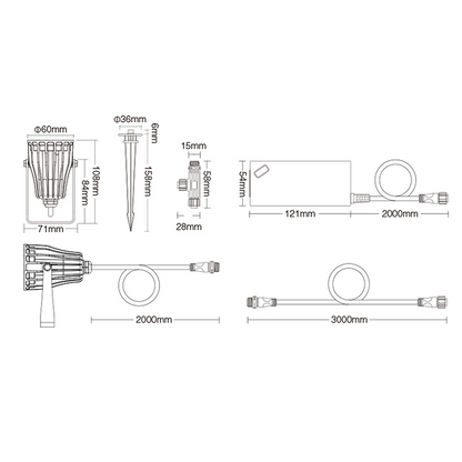 MI-LIGHT 6 WATT RGB+CCT 24 VOLT TUIN VERLICHTING SET MDRLED®