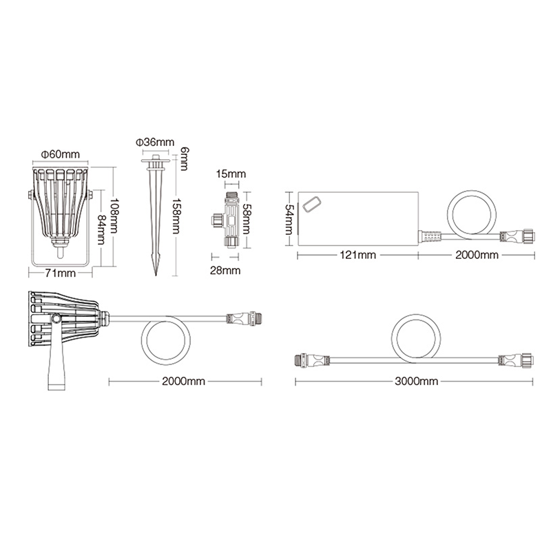 ZESTAW OŚWIETLENIA OGRODOWEGO MI-LIGHT 6 W RGB+CCT 24 V MDRLED®