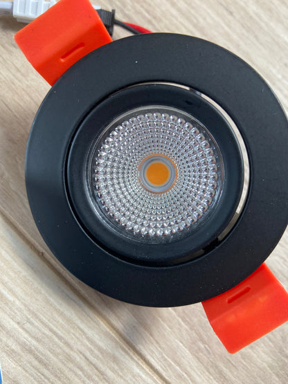 MINI Power LED-spot van MDRLED® – Krachtige 3W COB LED-Spot, 2700K, Mat Zwart, Ø55mm