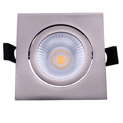 LED Einbaustrahler Schnittgröße Ø75-81mm 6W Tiefe 26mm DIM Silber 2700K MDRLED®