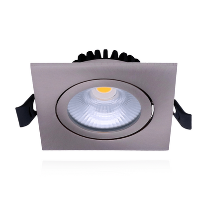 LED Einbaustrahler Schnittgröße Ø75-81mm 6W Tiefe 26mm DIM Silber 2700K MDRLED®