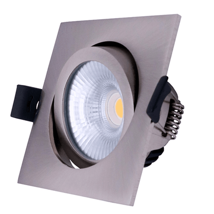 LED Einbaustrahler Schnittgröße Ø75-81mm 6W Tiefe 26mm DIM Silber 2700K MDRLED®