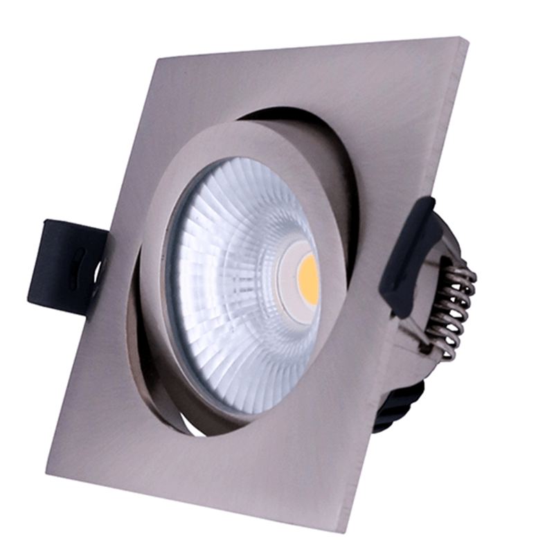 Reflektor wpuszczany LED Rozmiar cięcia Ø75-81mm 6W Głębokość 26mm DIM Srebrny 2700K MDRLED®