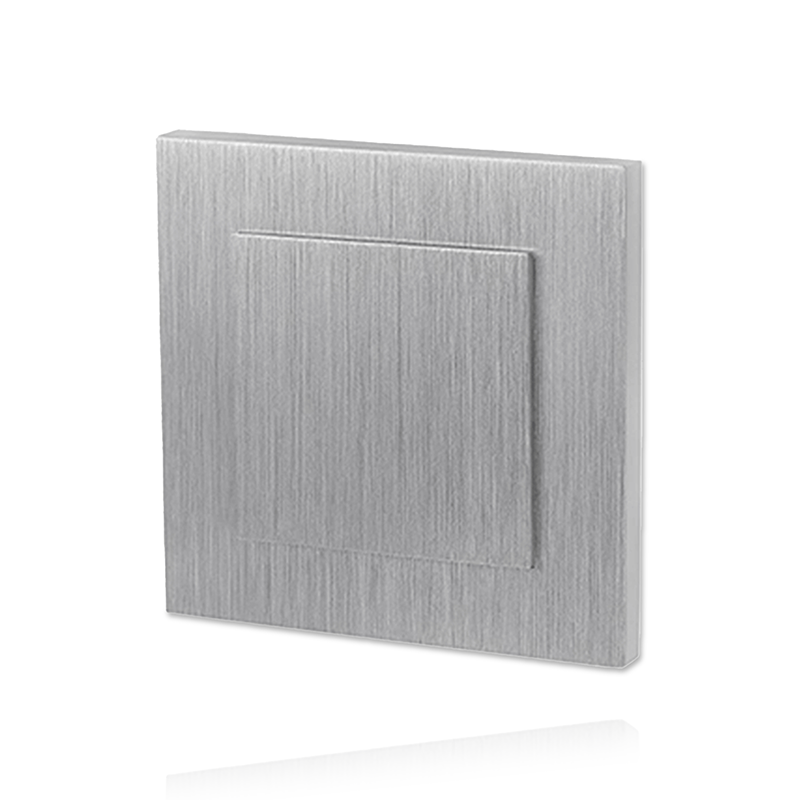 OPZETSTUK ALU LOOK | OPEN VIERKANT | T.B.V. INBOUW TRAPVERLICHTING