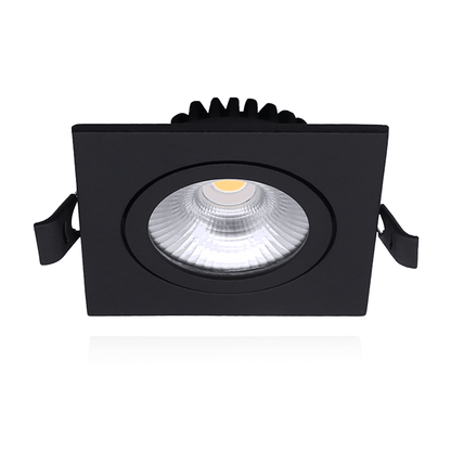 LED Inbouwspot Slim-Fit Zwart 6W Dimbaar CCT-Switch IP65 | Ø75mm