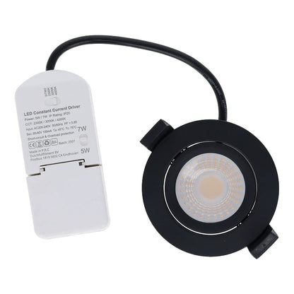 Inbouwspot Zwart D2W 5W 7W IP65 CCT