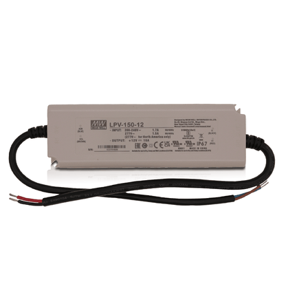 MEANWELL 12V DRIVER  IP67  150W. MDRLED®