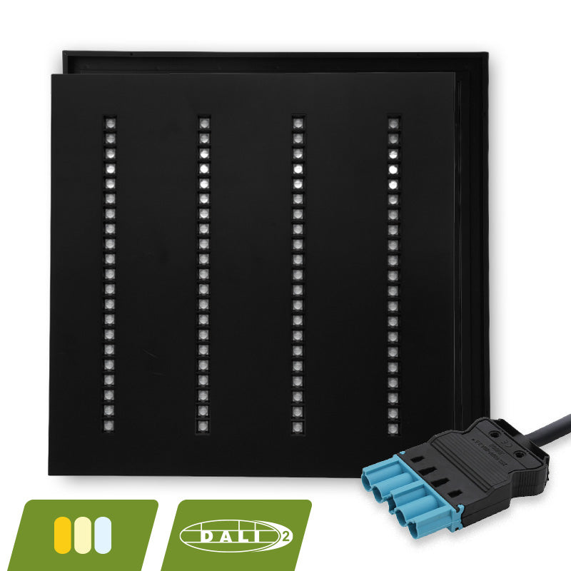 Louvre LED Paneel 60x60 Zwart 30W DALI – UGR<16 – CCT Switch – 5-SWP