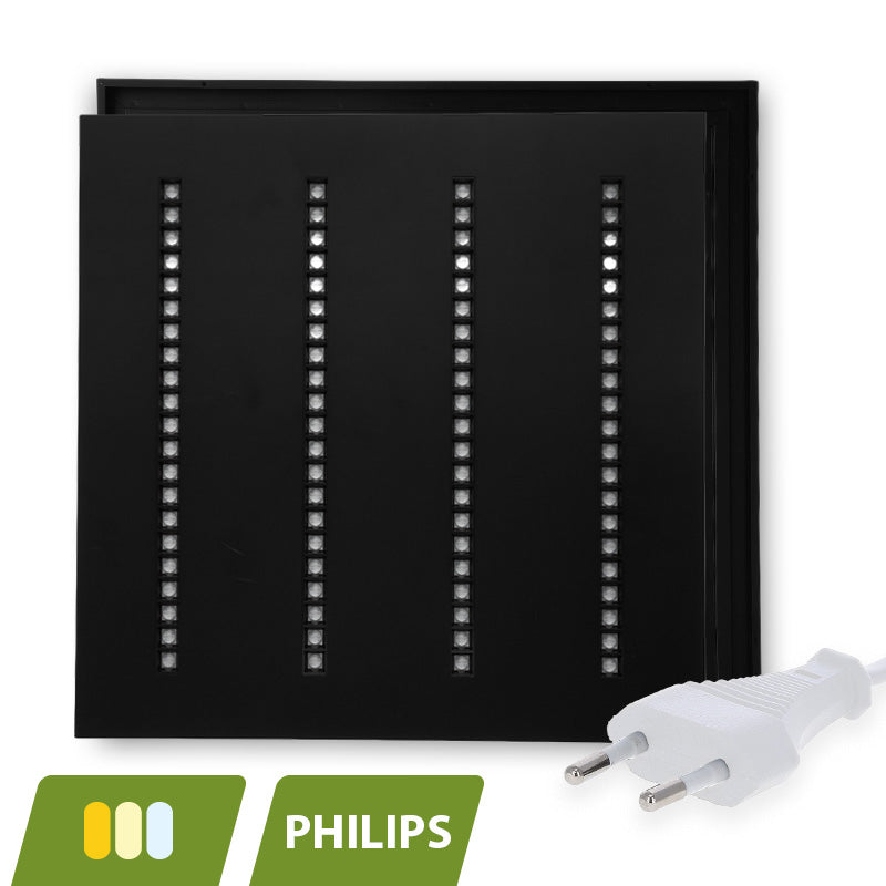 Louvre LED Paneel 60x60 Zwart 30W – UGR<16 – CCT Switch – Philips Driver