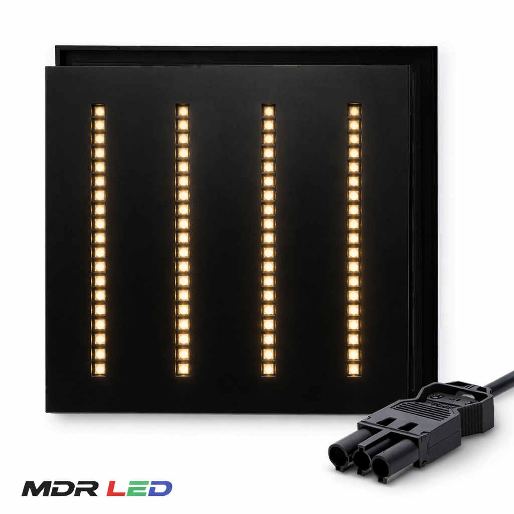 Louvre LED Paneel 60x60 Zwart 30W – UGR<16 – CCT Switch – Met 3-SWP Snoer