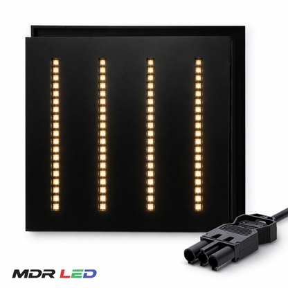 Louvre LED Paneel 60x60 Zwart 30W – UGR<16 – CCT Switch – Met 3-SWP Snoer