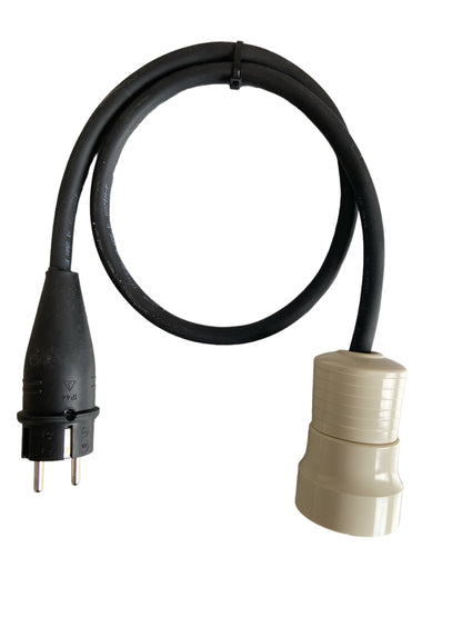 Perilex Verloopstekker 230V – H07RN-F Neopreen 3x2.5mm Zwart | Stekker naar Perilex Contrastekker