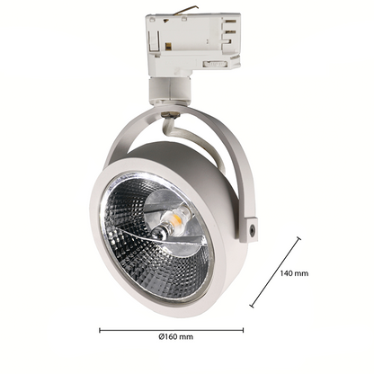 AR111 3-FASE RAIL ARMATUUR GU10 WIT. MDRLED®