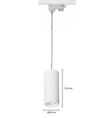 3-FASE RAILARMATUUR HANGLAMP MET GU10 FITTING. MDRLED®