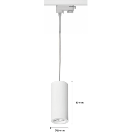 3-FASE RAILARMATUUR HANGLAMP MET GU10 FITTING. MDRLED®