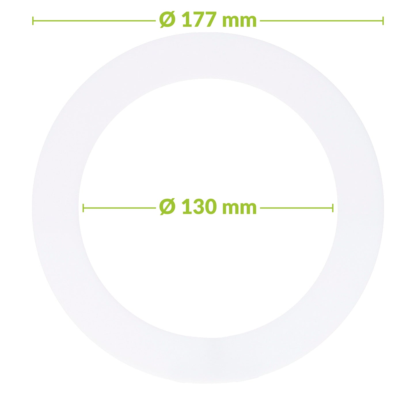 Verloopring Ø130-177mm Wit – Voor Downlighters & Inbouwspots