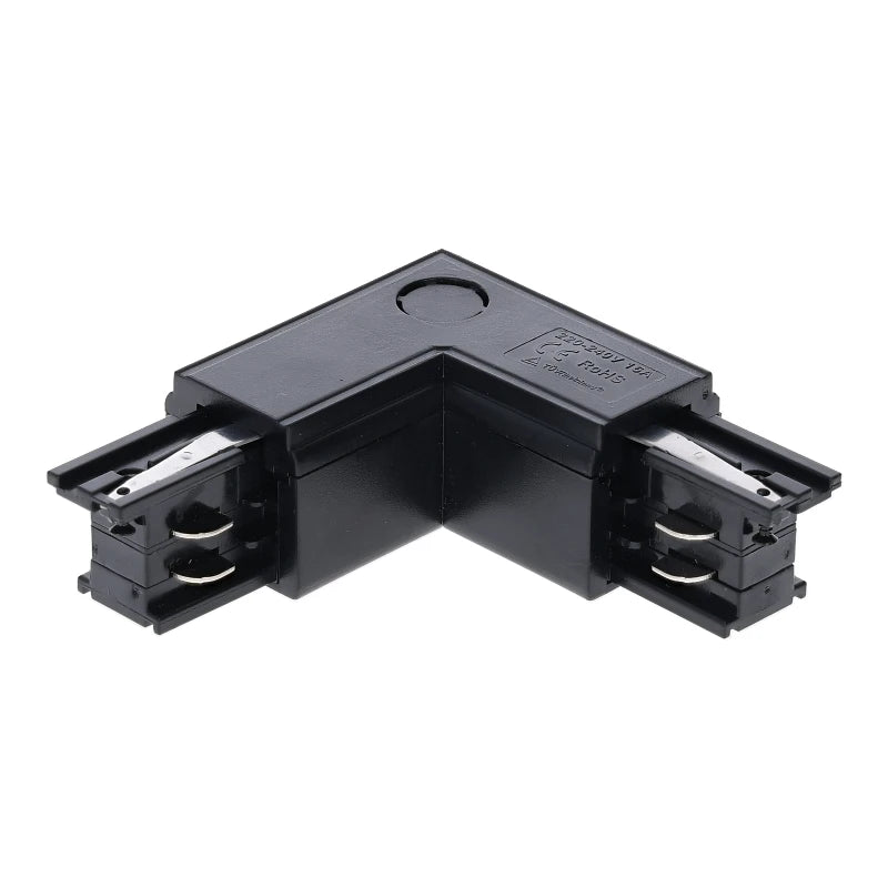 MDRLED® L-Connector Binnen 3-Fase Rail | Zwart