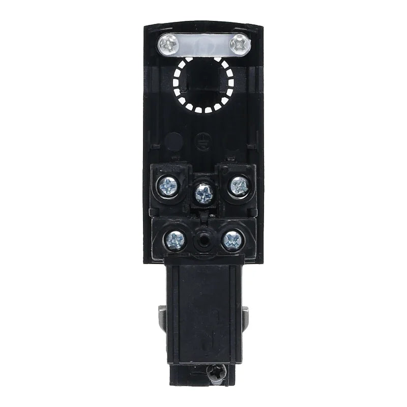 Power Connector links voor 3-Fase Railsysteem – Zwart. MDRLED