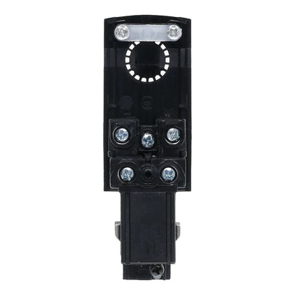 Power Connector links voor 3-Fase Railsysteem – Zwart. MDRLED