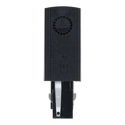 Power Connector links voor 3-Fase Railsysteem – Zwart. MDRLED