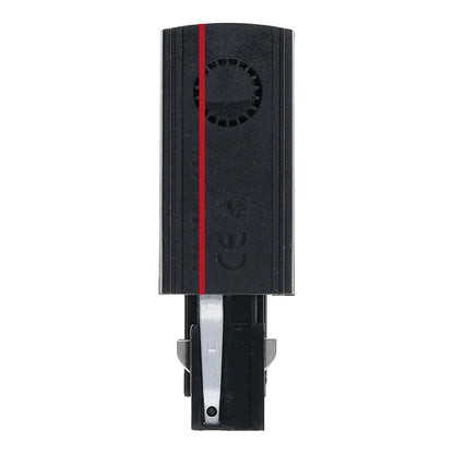 Power Connector links voor 3-Fase Railsysteem – Zwart. MDRLED