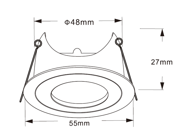 MR11 Inbouwarmatuur – Wit – Aluminium – Ø48 mm – MDRLED®