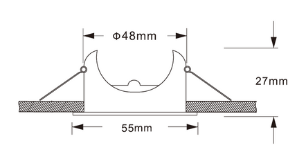 MR11 Inbouwarmatuur – Zwart – Aluminium – Ø48 mm – MDRLED®