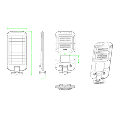 LED Solar Straatlamp 1800 Lumen – Daglichtsensor & Bewegingssensor – IP65 – MDRLED®