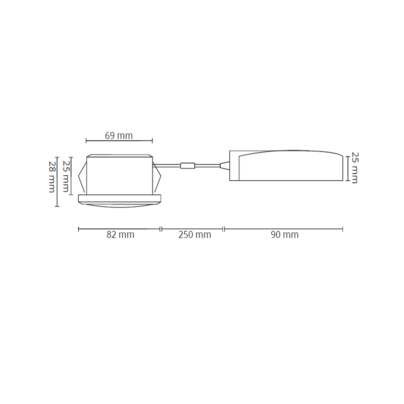 LED-Einbaustrahler 5W DIM SCHWARZ MDRLED®