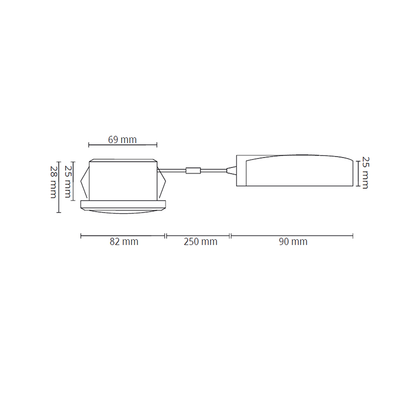 LED-Einbaustrahler 5W DIM SCHWARZ MDRLED®