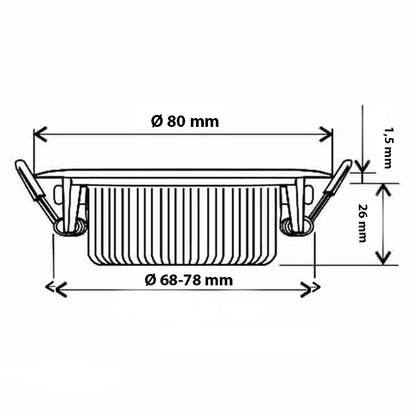 LED-Einbaustrahler SLIM-FIT 5W DIM2WARM KUPFER Sägeblattgröße Ø68-78mm MDRLED®