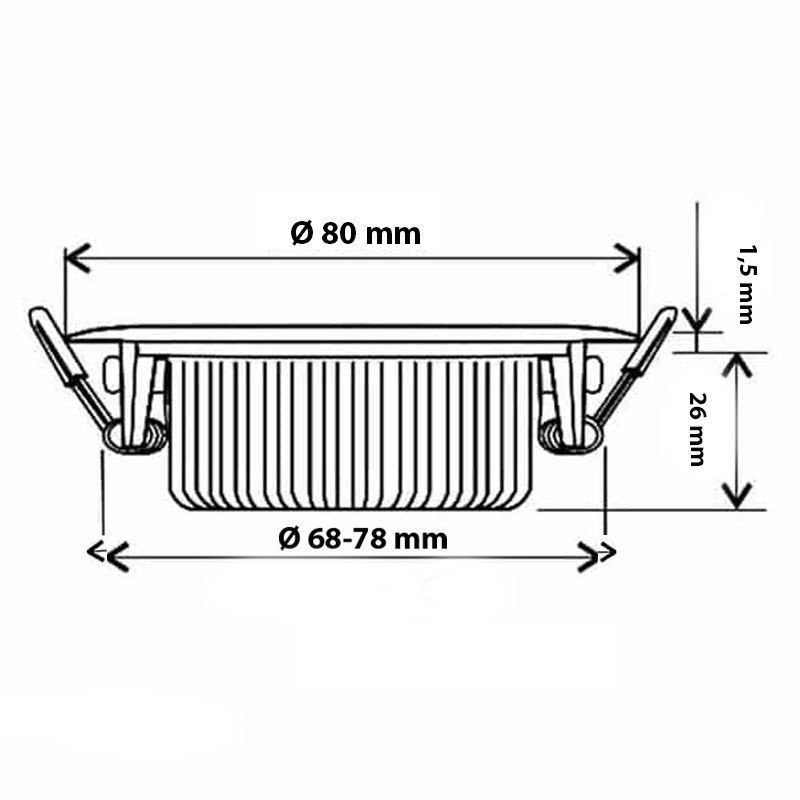 OPRAWA REFLEKTOROWA LED SLIM-FIT 5W DIM2WARM COPPER Rozmiar piły Ø68-78mm MDRLED®