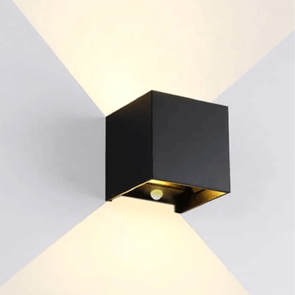LED CUBE   2X3W  ZWART  DIM  SENSOR MDRLED®