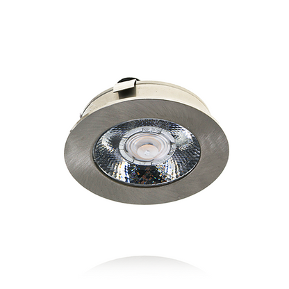 LED Möbelstrahler 3W 12V(DC) IP44 Silber 2700K Ø55 mm MDRLED®