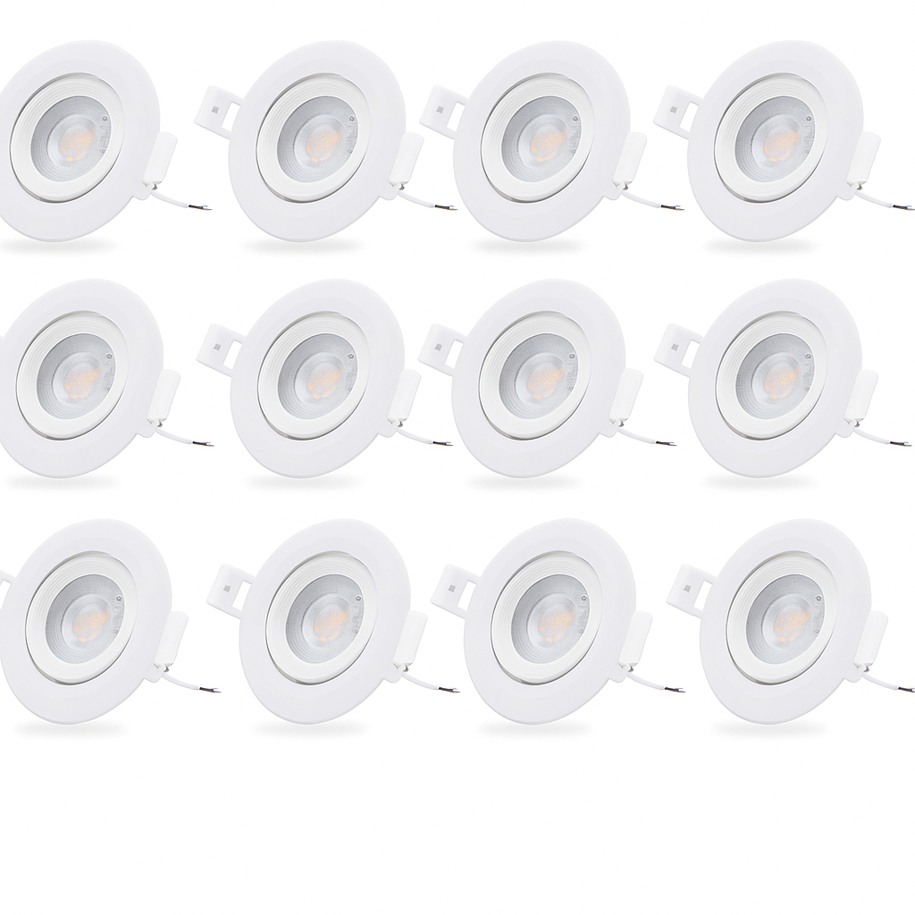 LED Einbaustrahler WEISS Dimmbar 6W - 4er Set 3000K Schwenkbar Einbautreiber MDRLED®