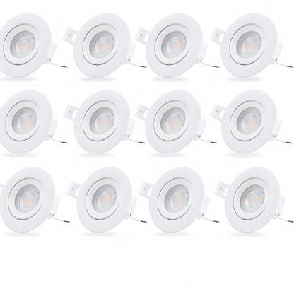 LED Einbaustrahler WEISS Dimmbar 6W - 4er Set 3000K Schwenkbar Einbautreiber MDRLED®